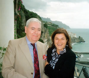 General Manager Fulvia Clapier with Francis Bown, Grand Hotel Convento di Amalfi